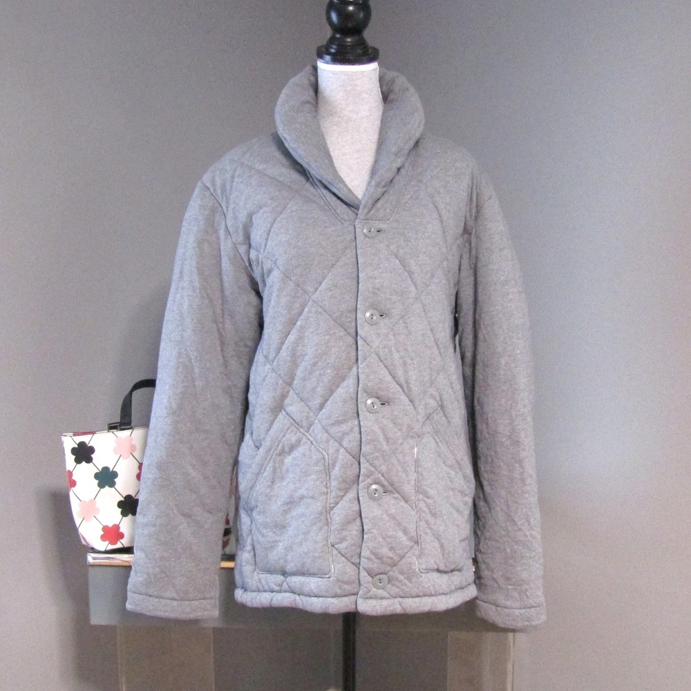 Eddie Bauer Thick Quilted Gray Coat Size L